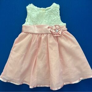Rare Editions 24 month flower pink dress